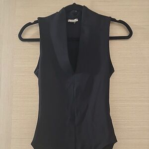 H&M Black V-neck Bodysuit